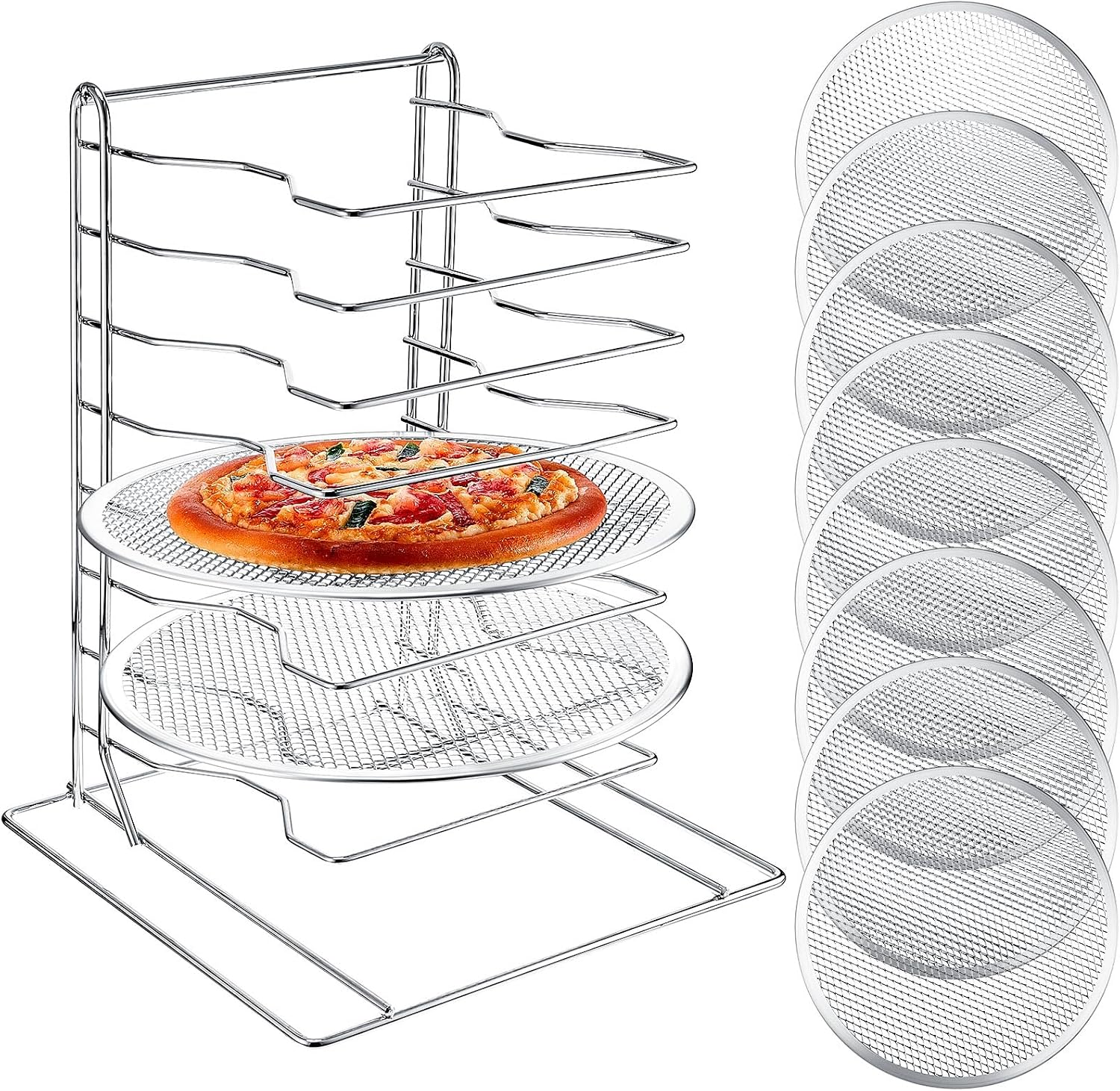 Stojak na pizzę z 8 poziomami  – Commercial Kitchen For Baking recenzja i cena
