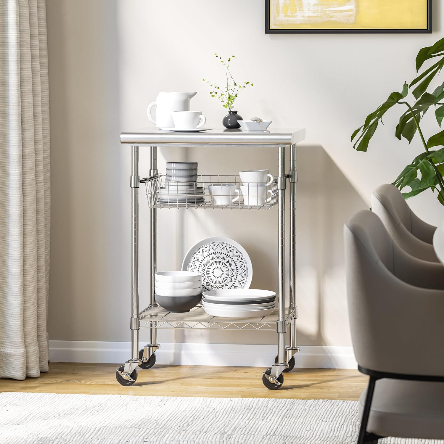 Stół roboczy ze stali nierdzew – Kitchen Island Baking Table recenzja i cena