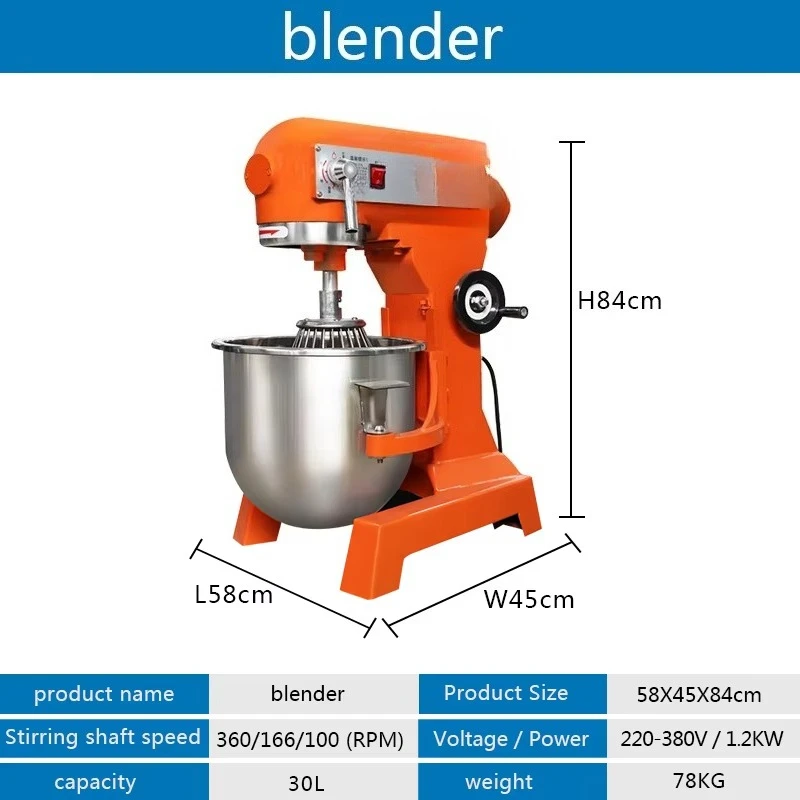 30L Mikser do ciasta, mleka, c – Kitchen And Baking recenzja i cena